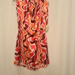 Retro Wave Patterned Romper